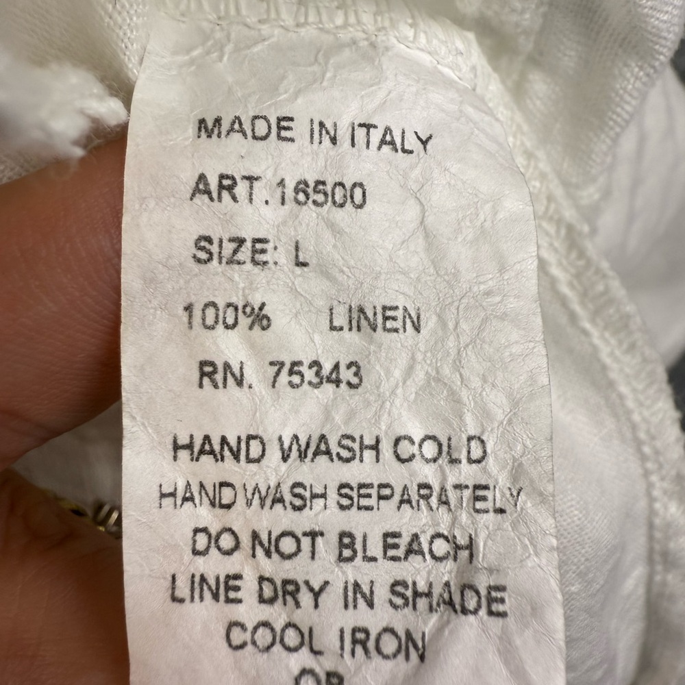 Women’s Laura Bianca Italian linen short sleeve top size L - Picture 7 of 13